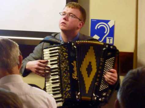 Iain playing the accordion